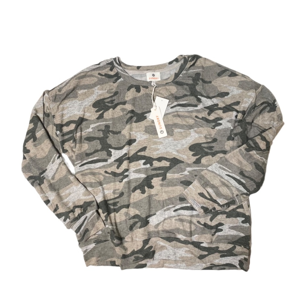 Sundry Camo Pullover Sweatshirt - Picture 2 of 9